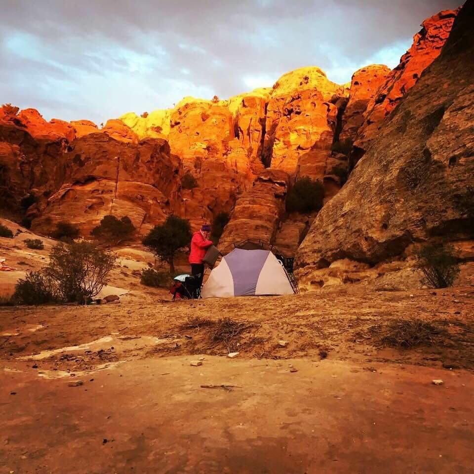 Wild camping in Wadi Rum